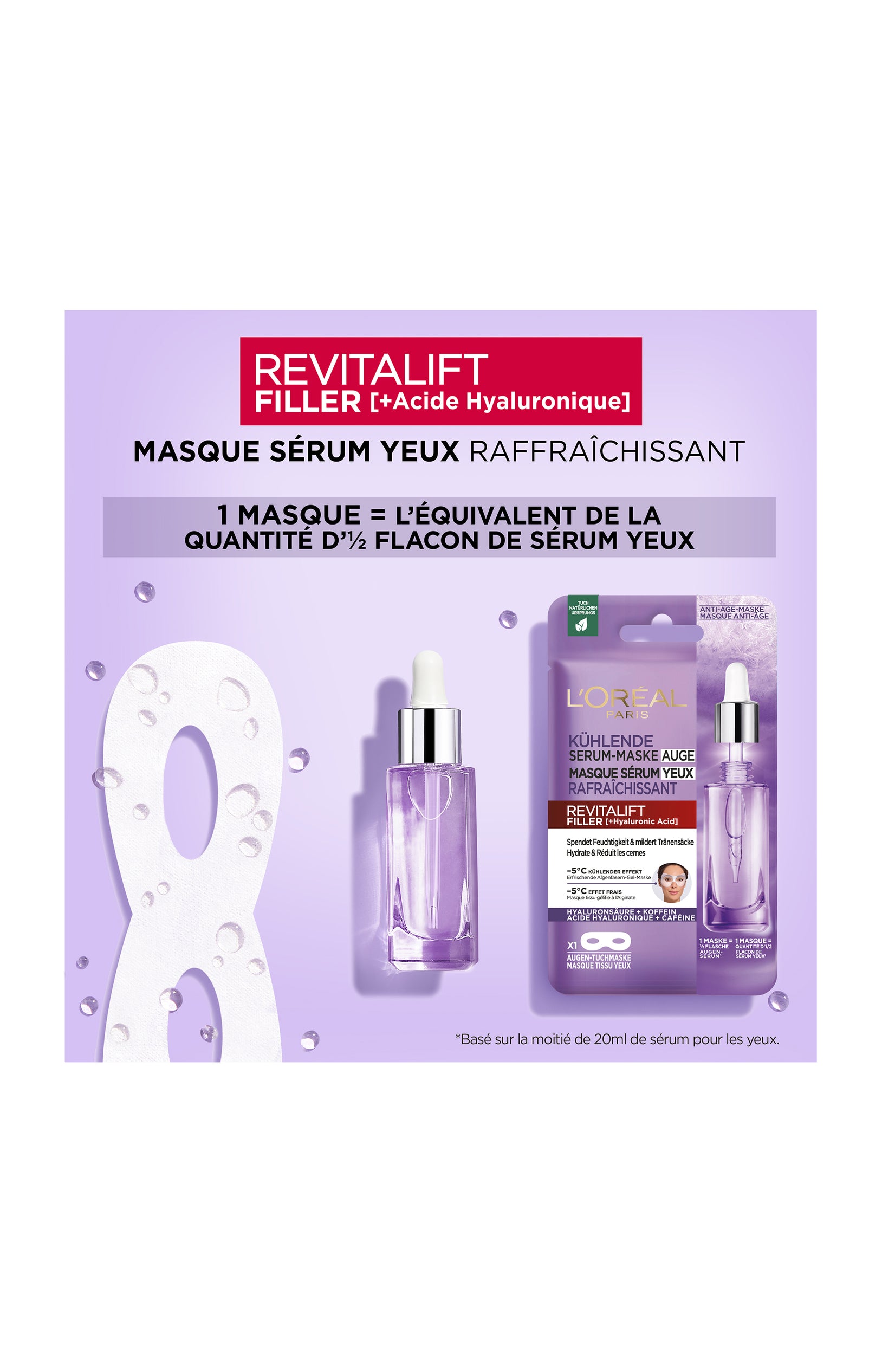 Sérum contour des yeux Revitalift Filler - Acide hyaluronique - Yeux - 15 ml