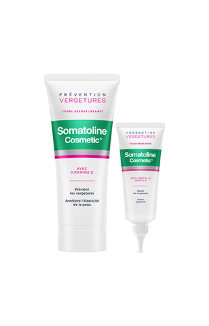 Crème assouplissante & sérum réparateur vergetures - Corps - 2 produits