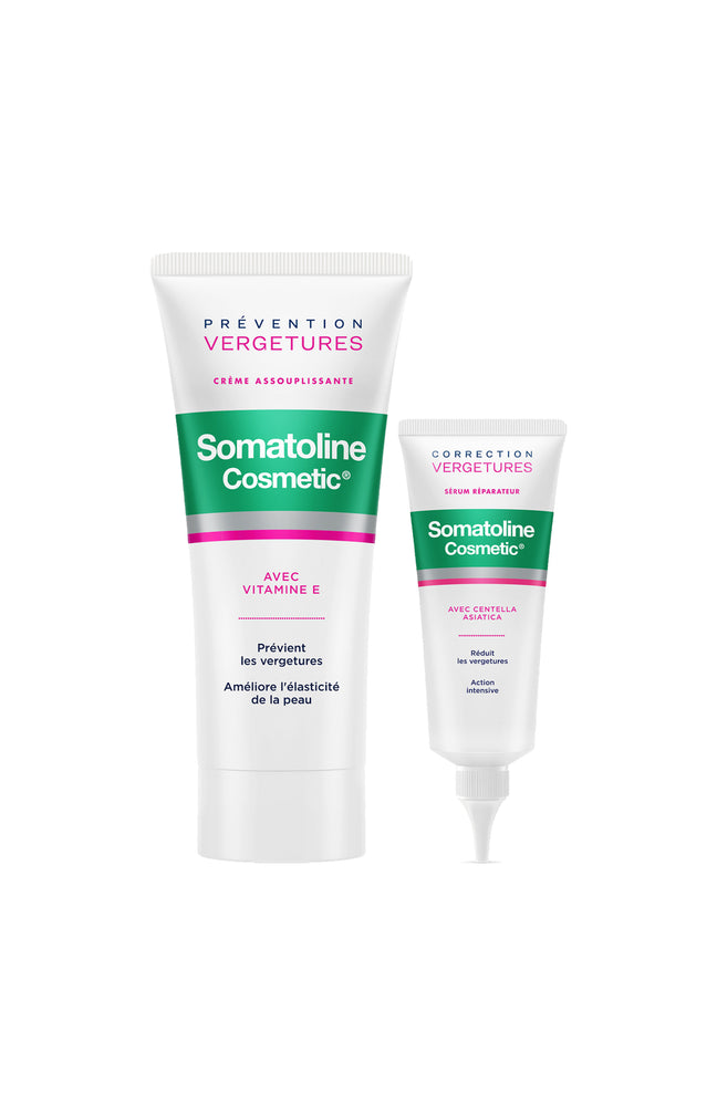 Crème assouplissante & sérum réparateur vergetures - Corps - 2 produits