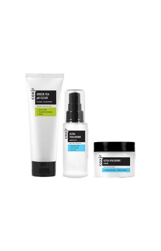 Coxir - Coffret hydratant - Acide hyaluronique - Visage - 3 produits