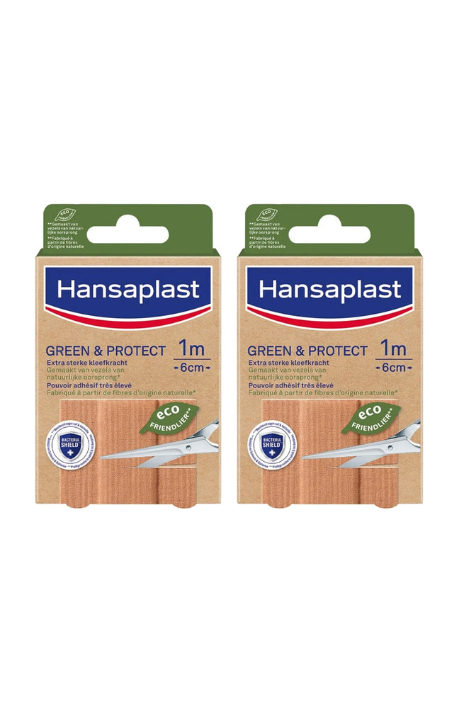 2 bandes de pansement écologiques - Green & Protect - 1 m x 6 cm