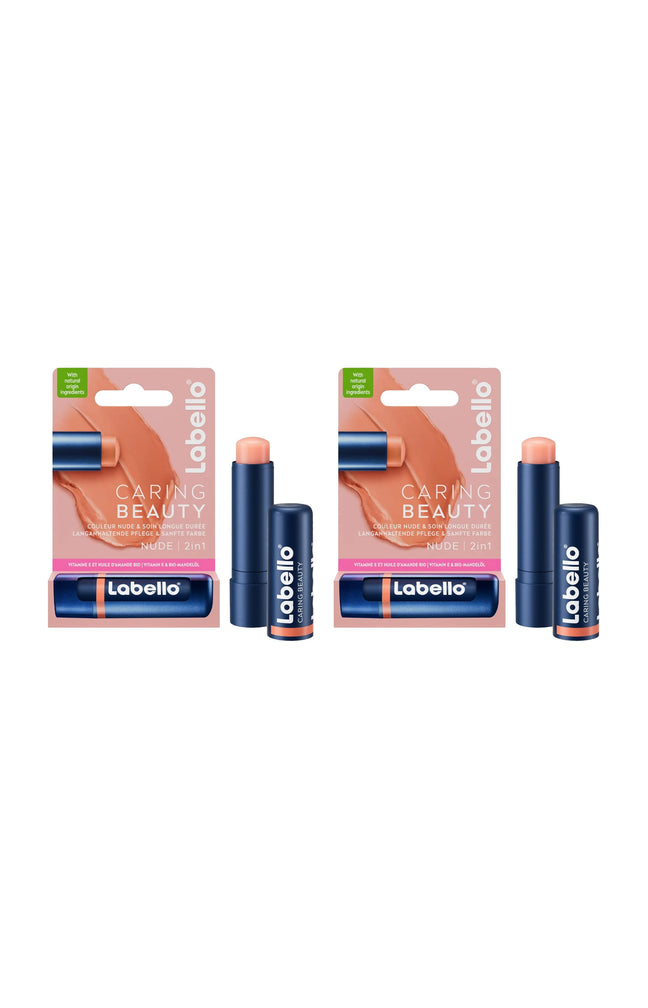 2 baume à lèvres Nude - Caring Beauty - 4,8 g