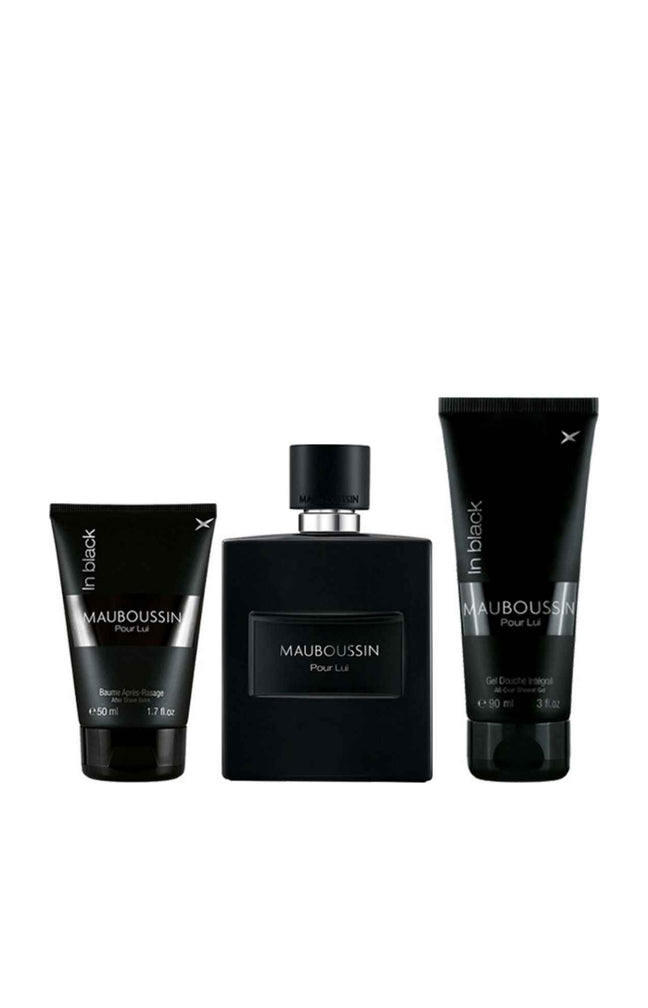 Eau de parfum, gel douche & baume après-rasage - Pour Lui in Black - Homme