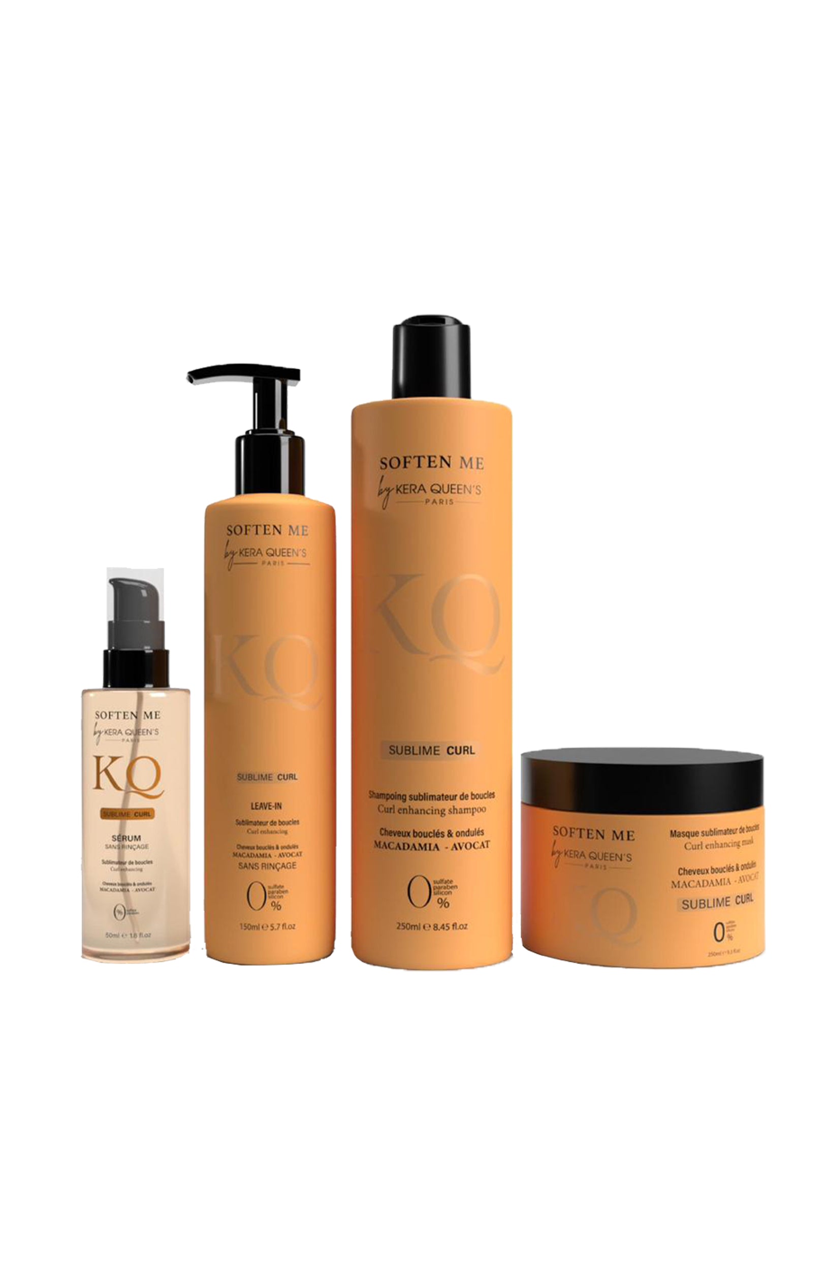 Routine sublimatrice de boucles - Macadamia & avocat - Cheveux ondulés à bouclés - 4 produits