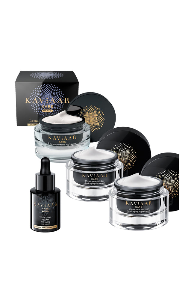 Routine anti-âge - Caviar & acide hyaluronique - 4 produits