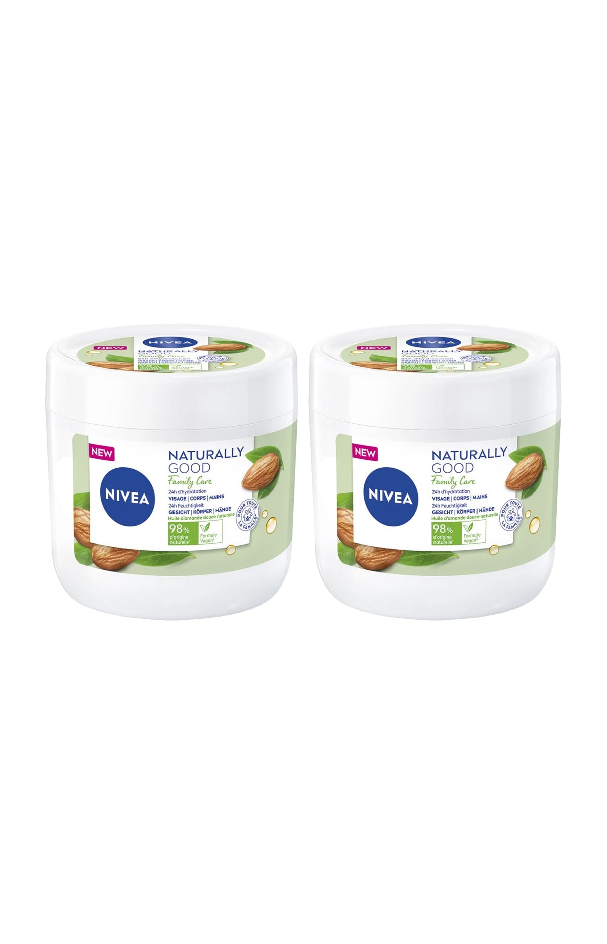 2 crèmes multiusages - Naturally Good - Visage, corps & mains - 450 ml