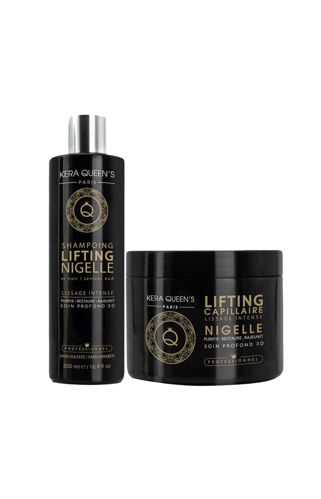 Shampoing & après-shampoing lifting purifiants & restaurateurs - Nigelle - Cheveux secs, cassants & dévitalisés - 2 x 500 ml