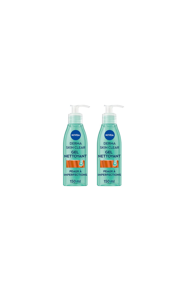 2 gels nettoyants - Derma Skin Clear - Peaux à imperfections - 150 ml