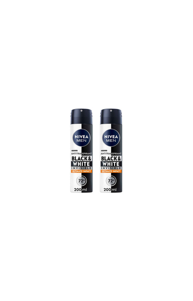 2 déodorants anti-transpirants anti-traces blanches 72 h - Black & White - Homme - 200 ml