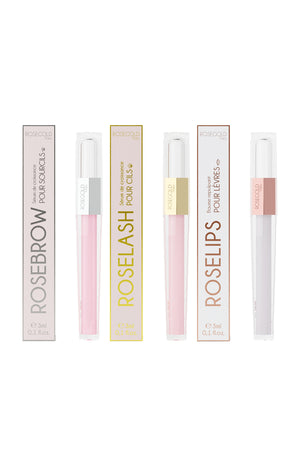 Sérums de croissance & volume sourcils, cils & lèvres - Rosepack - 3 x 3 ml