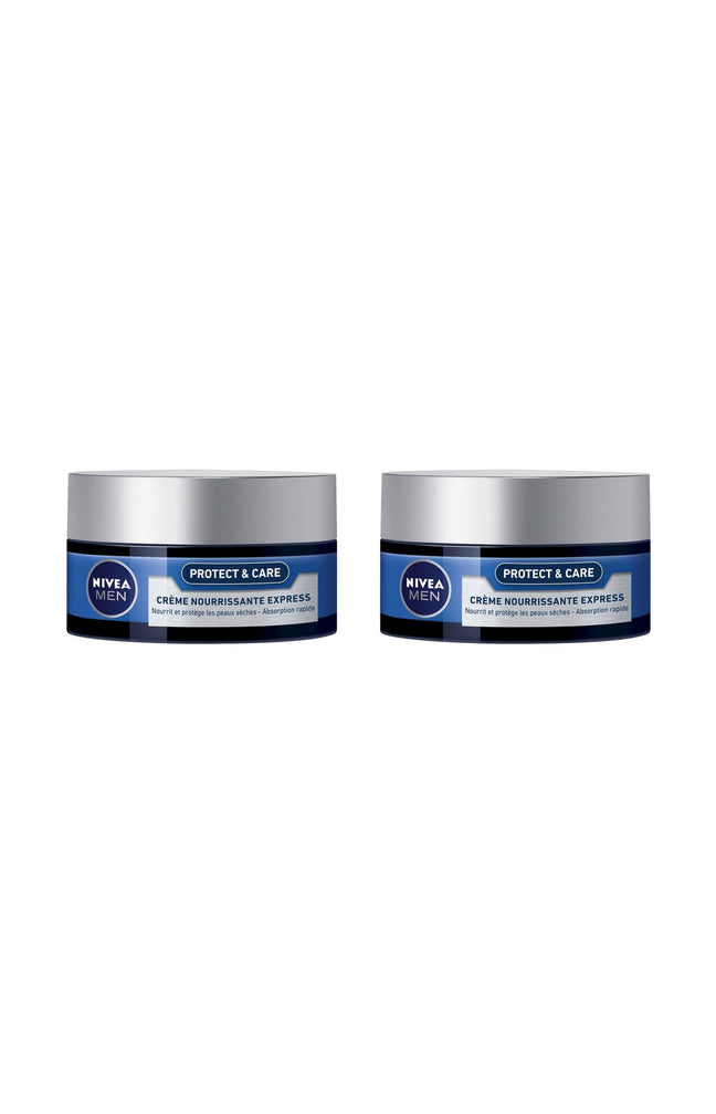 Crèmes nourrissantes express - Protect & Care - Visage - Homme - 2 x 50 ml