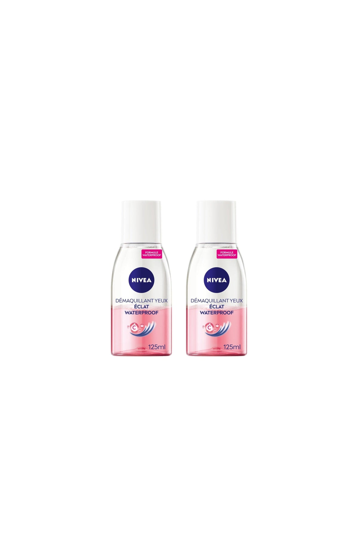 2 démaquillants biphasés waterproof éclat - Yeux - 125 ml
