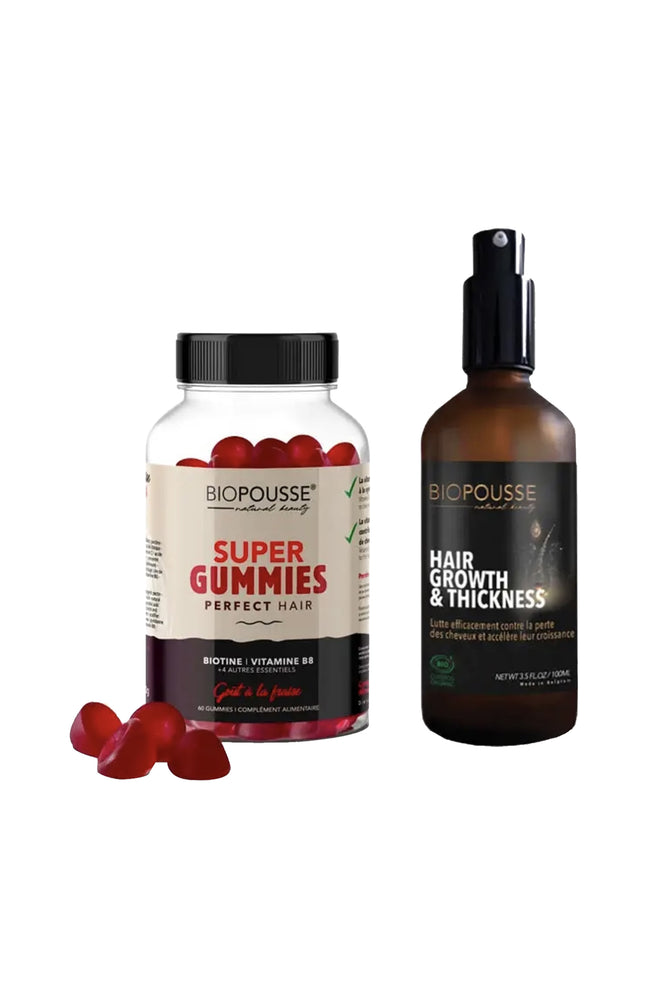 Lotion & gummies croissance & pousse - Cheveux