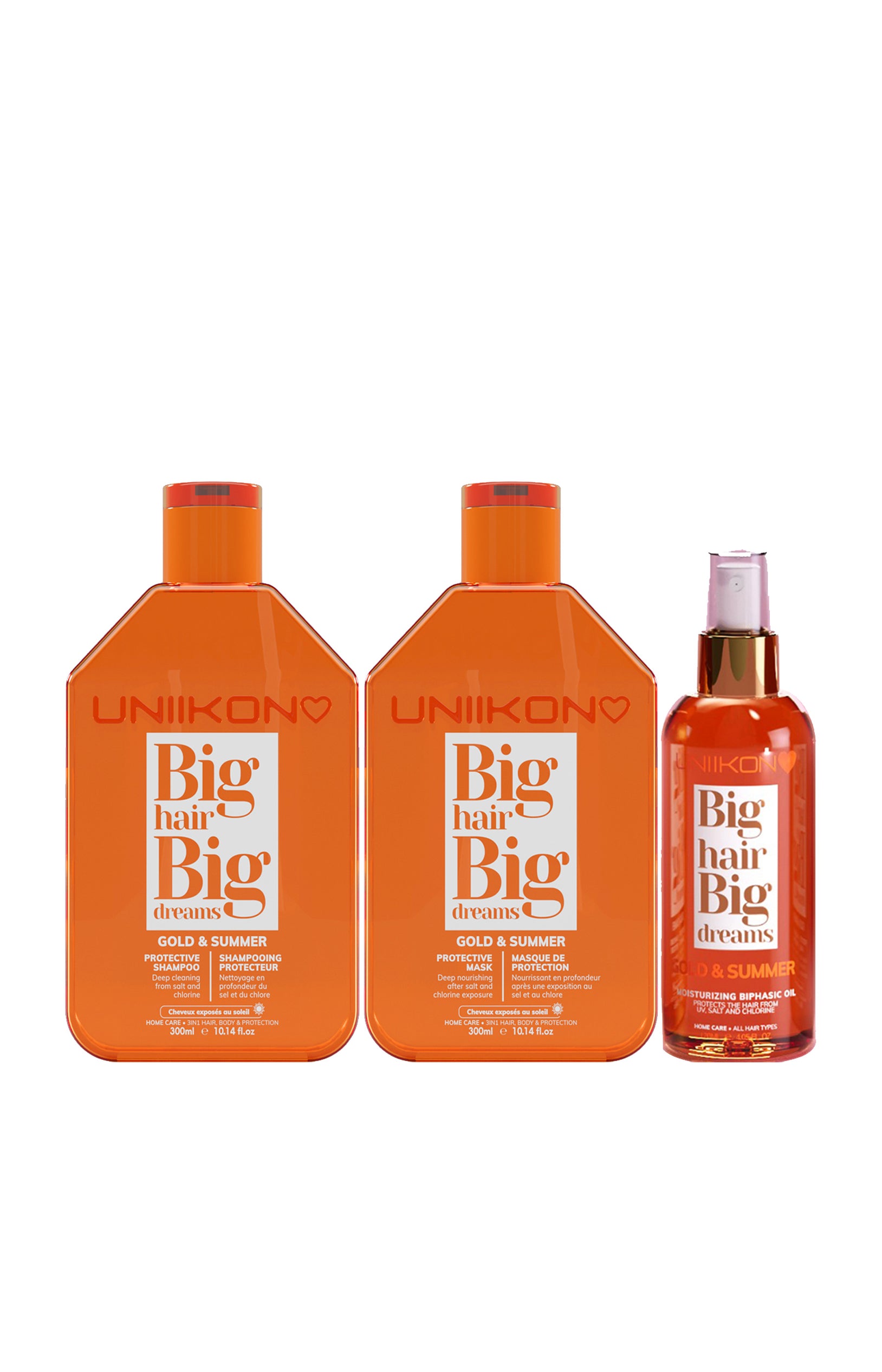 Routine protectrice - Noix de coco - Cheveux exposés au soleil - 3 produits