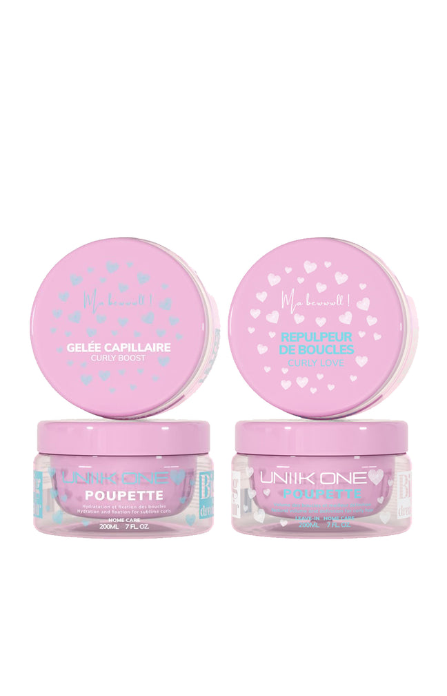 Routine coiffante - Huile de ricin & protéines de blé - Cheveux bouclés - 2 x 200 ml
