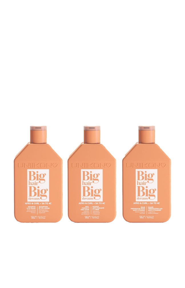 Routine réparatrice - Afro and Curl 3A to 4C - Cheveux bouclés ou crépus - 3 x 300 ml