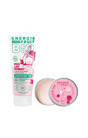 Lait hydratant & déodorant crème bio - Framboise & fleur de cerisier - Peaux sèches