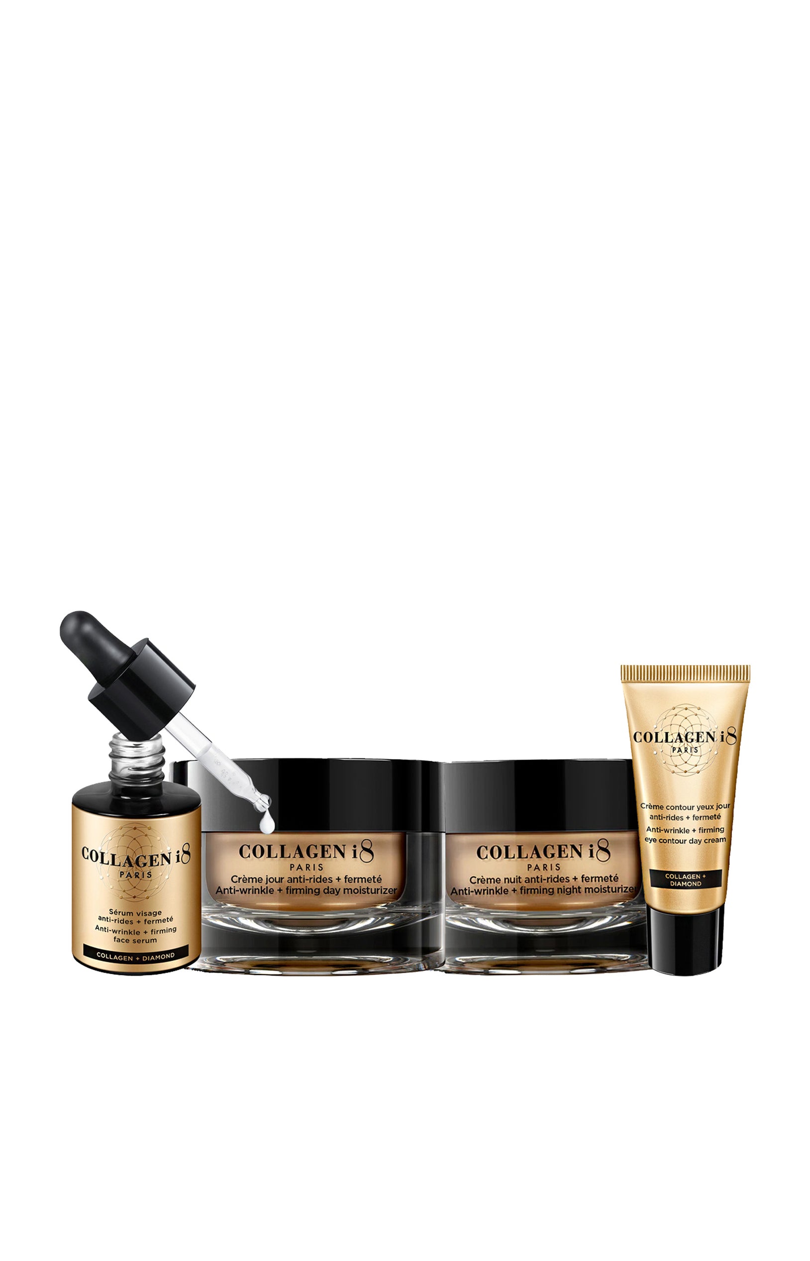 Routine anti-rides & fermeté - Collagène marin & diamant - 4 produits
