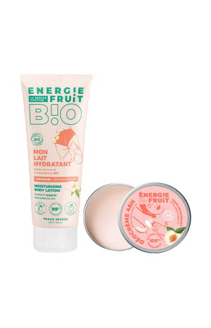 Lait apaisant & déodorant crème bio - Monoï & pêche - Peaux sèches