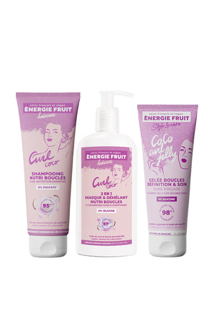 Routine cheveux bouclés - Coco & beurre de karité - 3 produits