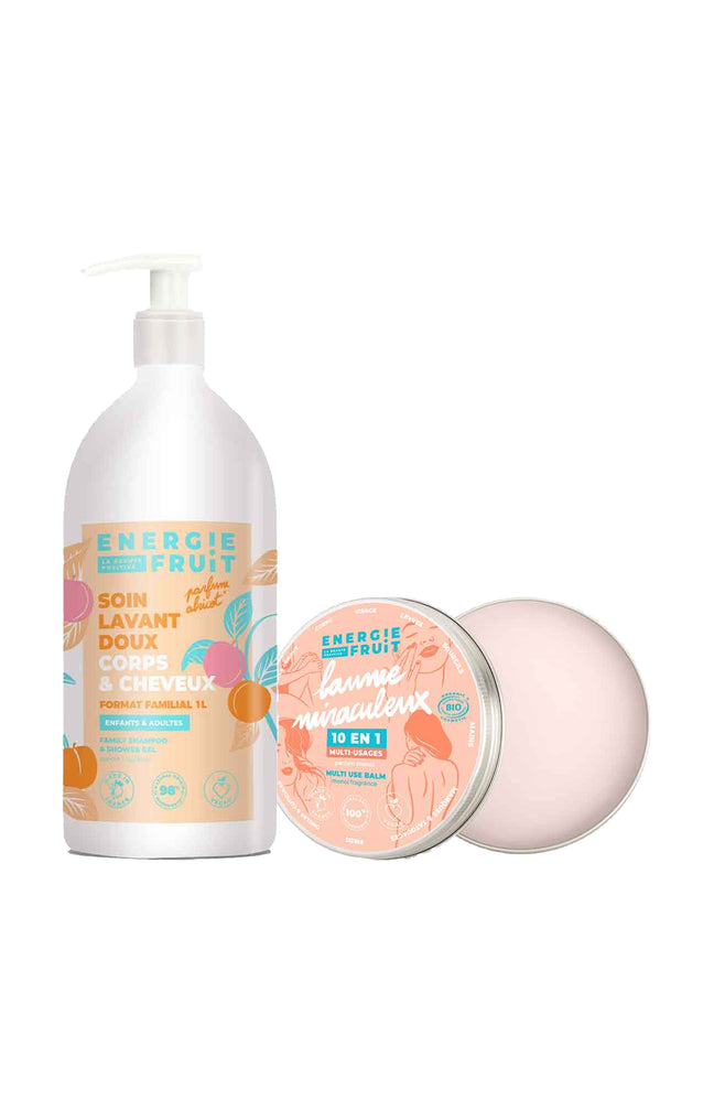 Shampoing & baume miraculeux bio - Abricot & monoï - Corps & cheveux