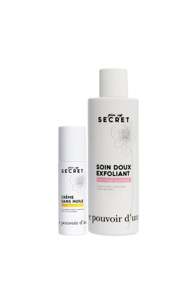 Soin exfoliant & crème hydratante - Peaux à imperfections - Visage