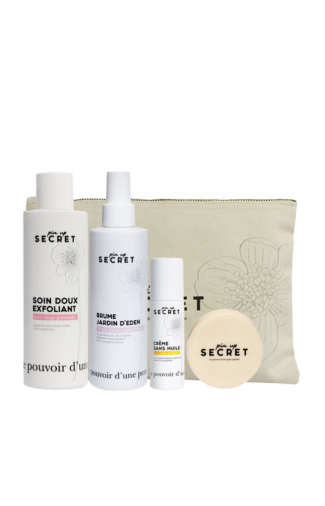 Routine soin complète avec pochette - Visage - 5 produits