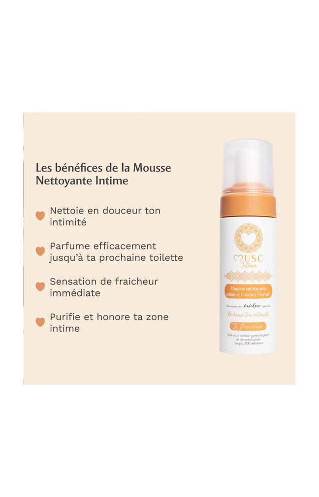 Mousse nettoyante intime - La Précieuse - Ambre florale - 150 ml