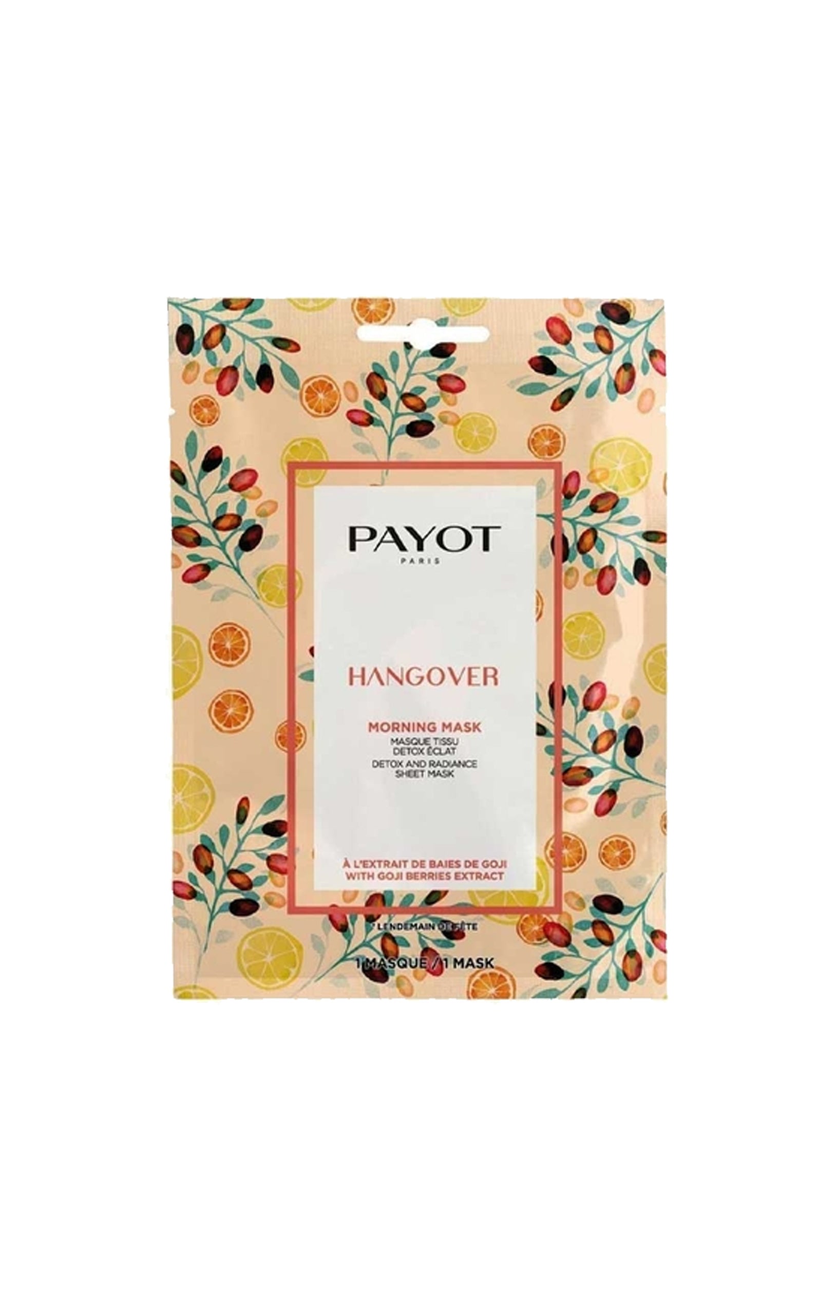 Masque en tissu détoxifiant - Baie de Goji - Visage - 1 unité