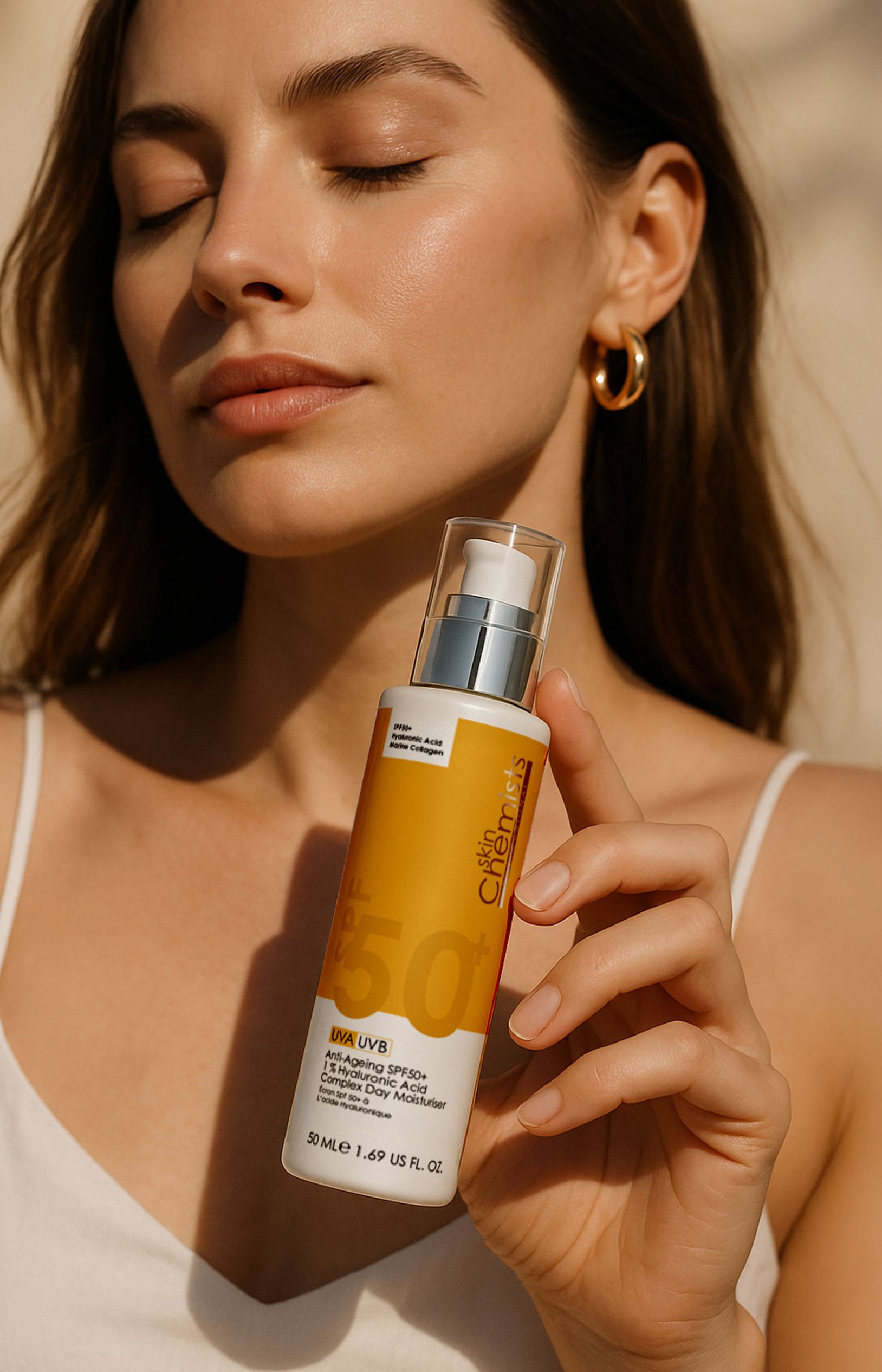 Crème de jour anti-âge SPF50 - Acide Hyaluronique - Visage - 50 ml
