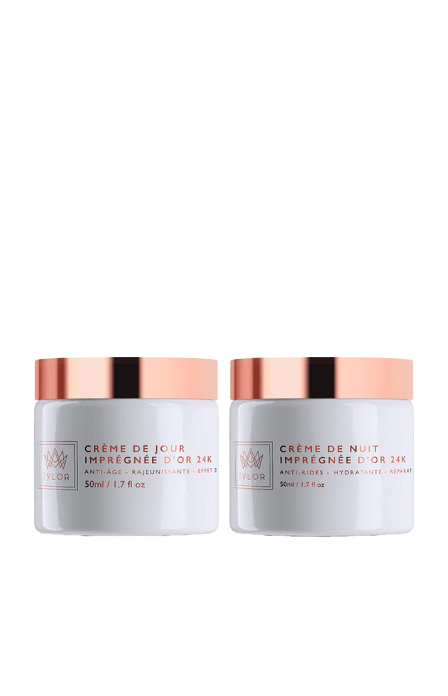Crèmes anti-âge jour & nuit - Or 24 k - Visage - 2 x 50 ml