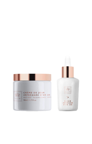 Sérum hydratant & crème de jour anti-âge - Or 24k - Visage