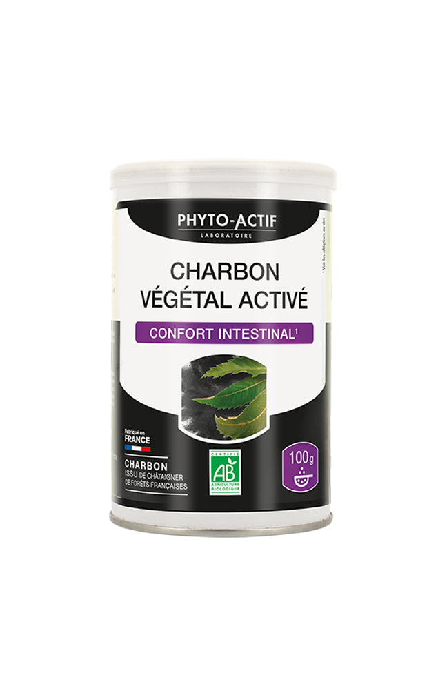 Compléments alimentaires bio en poudre - Charbon végétal - 100 g