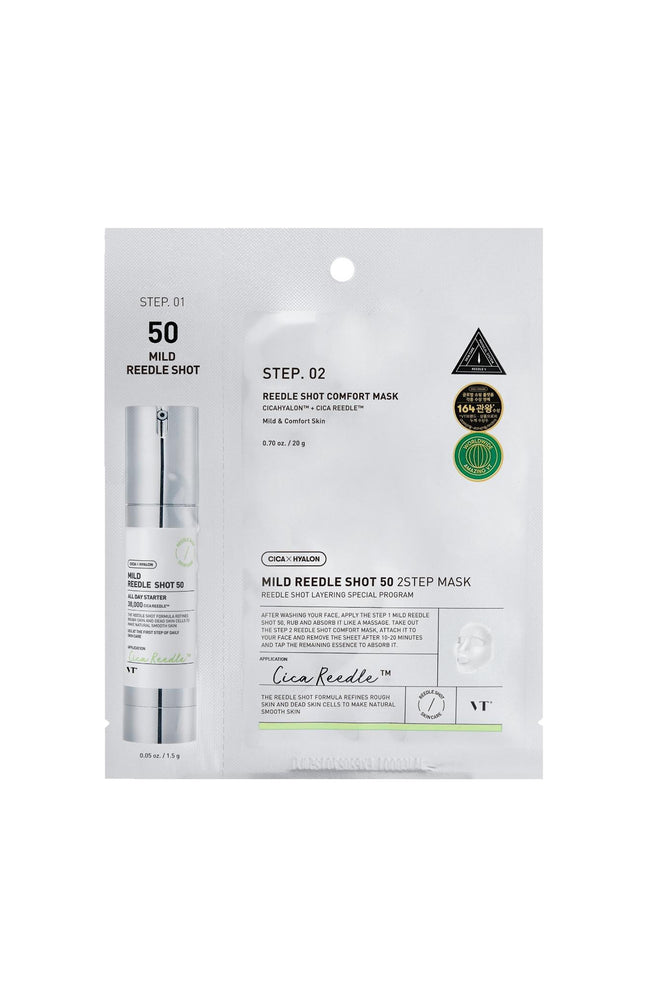 Vt Cosmetics - Masque régénérant - 2 étapes - Niacinamide & acide hyaluronique - Visage - 1 unité