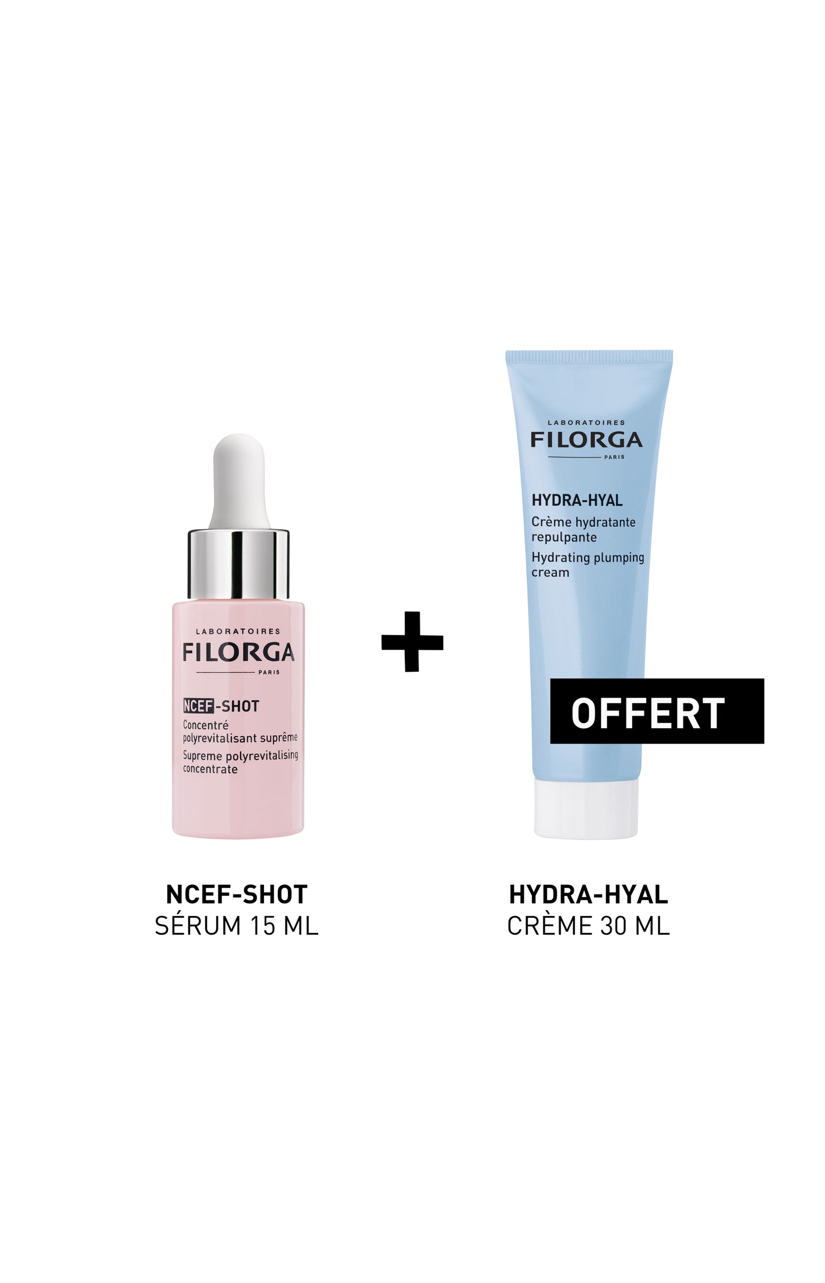 Coffret NCEF & Hydra Hyal - Visage - 2 produits (crème offerte)