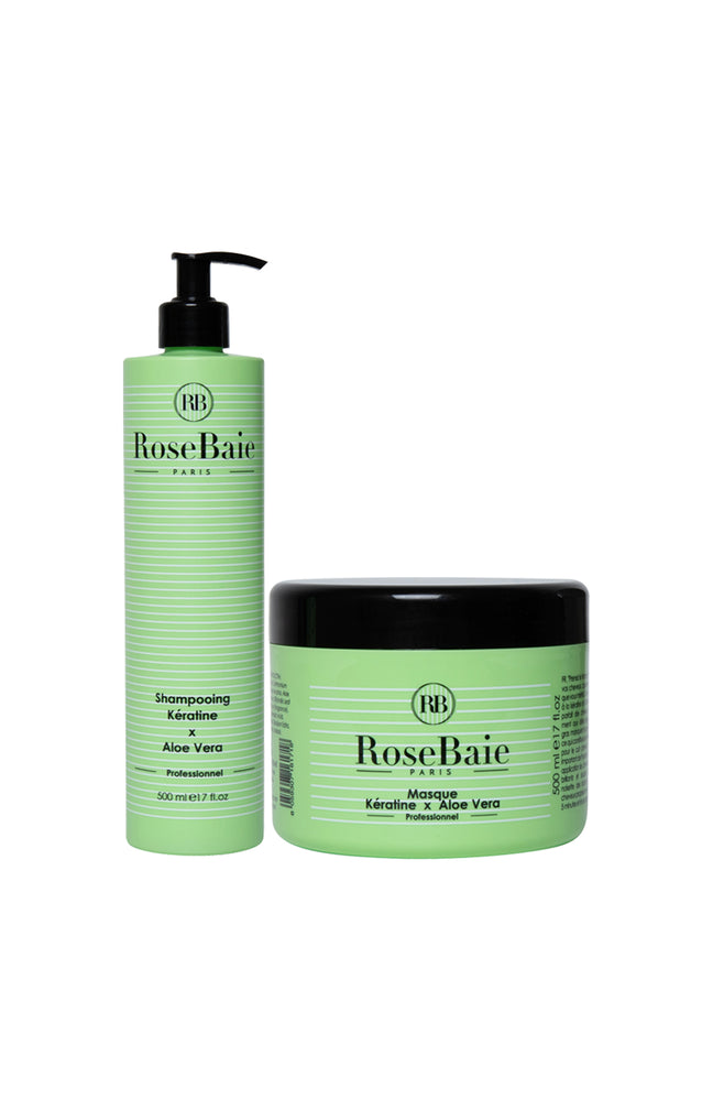 Shampoing & masque - Kératine & aloe vera - 2 produits