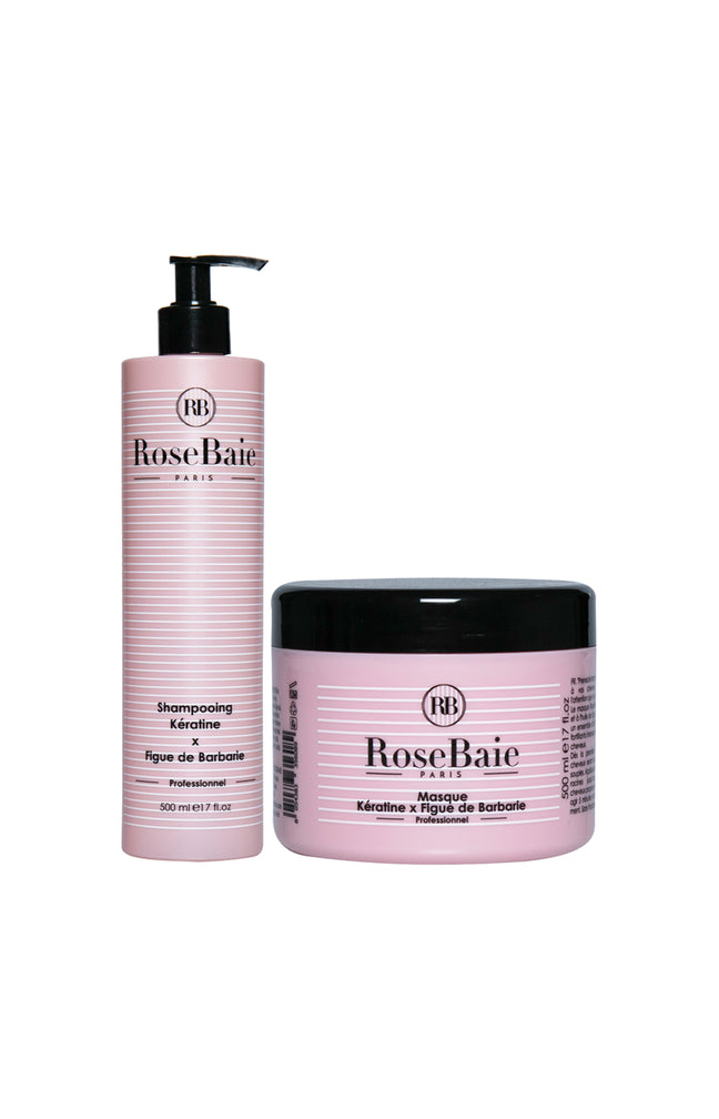 Shampoing & masque - Kératine & figue de Barbarie - 2 produits