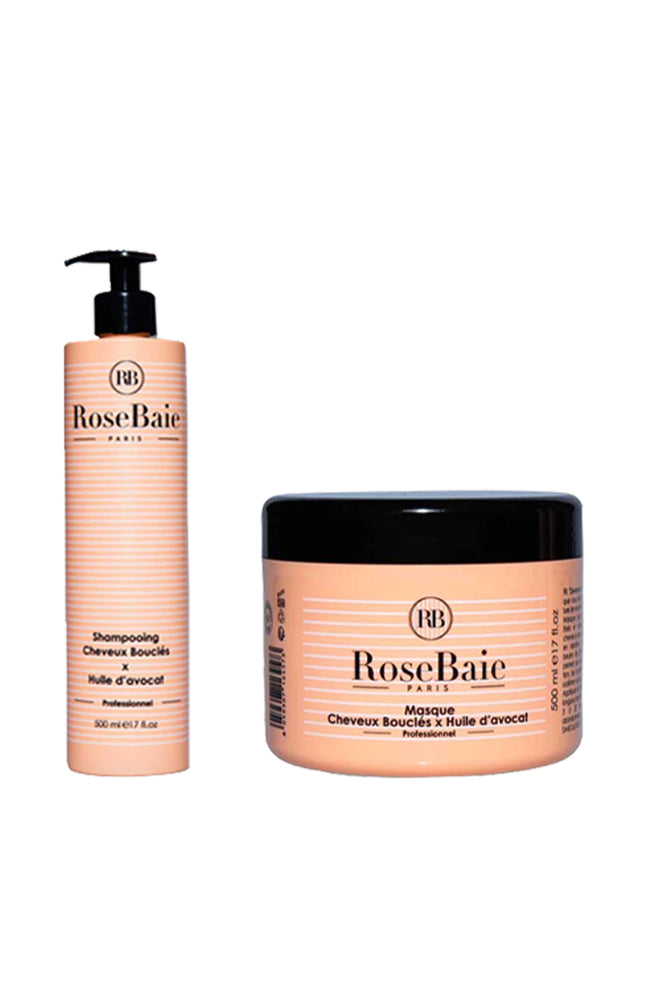 Shampoing & masque - Kératine & huile d'avocat - Cheveux bouclés- 2 produits