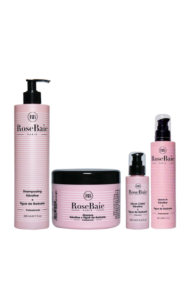 Routine capillaire soin - Kératine & figue de barbarie - 4 produits