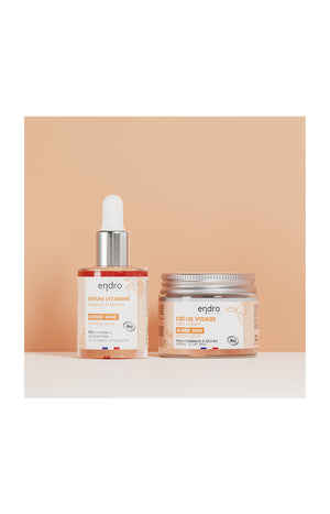Sérum & crème bonne mine - Vitamine C & Huile de carotte - Visage