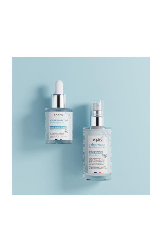 Sérum et crème hydratation intense - Acide hyaluronique - Visage