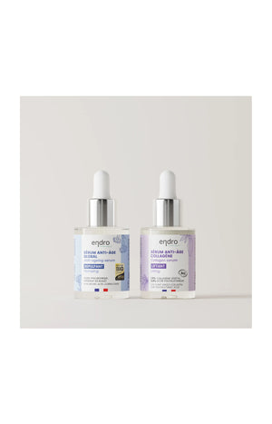 Sérums anti-âge bio - Acide hyaluronique & Collagène - Peaux matures - 2 x 30 ml