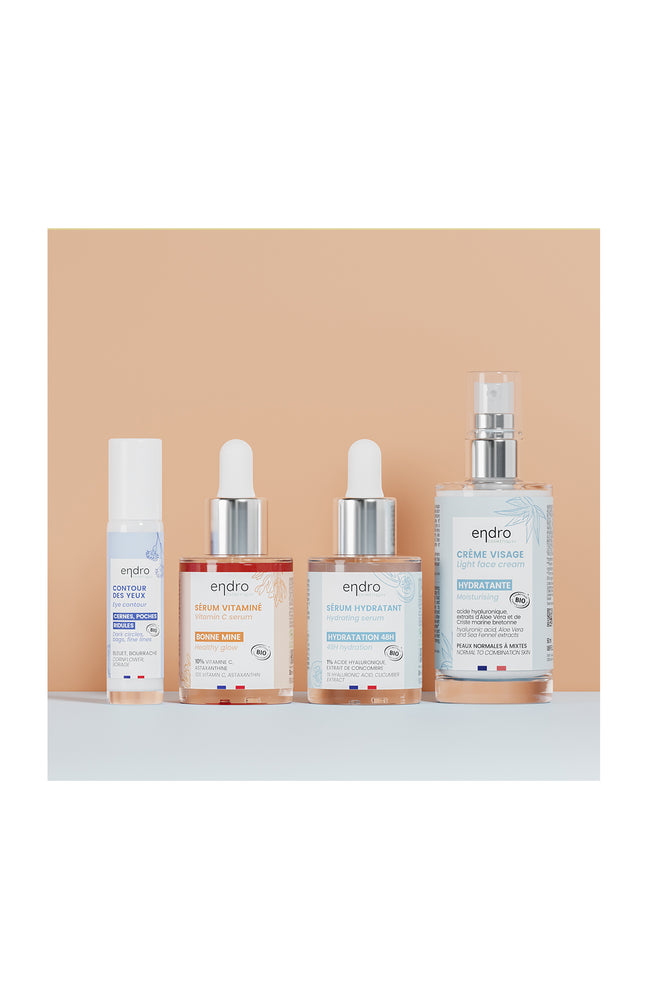 Routine premières rides - Acide hyaluronique & vitamine C - Visage - 4 produits