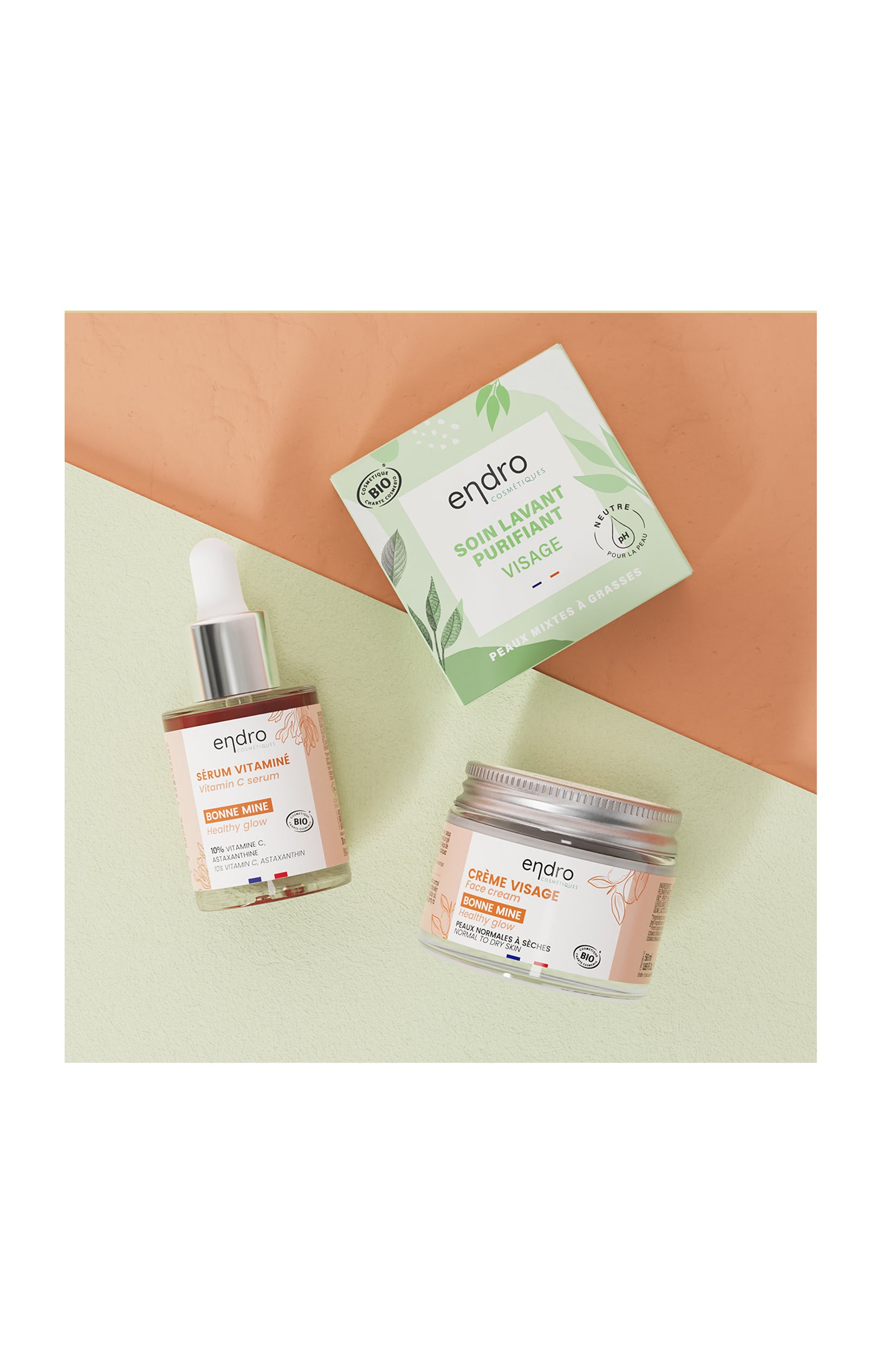 Routine bonne mine - Vitamine C - Visage - 3 produits