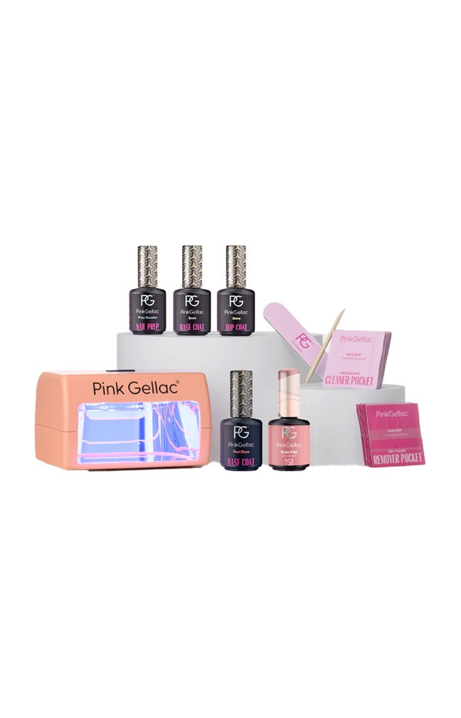 Kit de manucure gel - Pêche - 7 pièces
