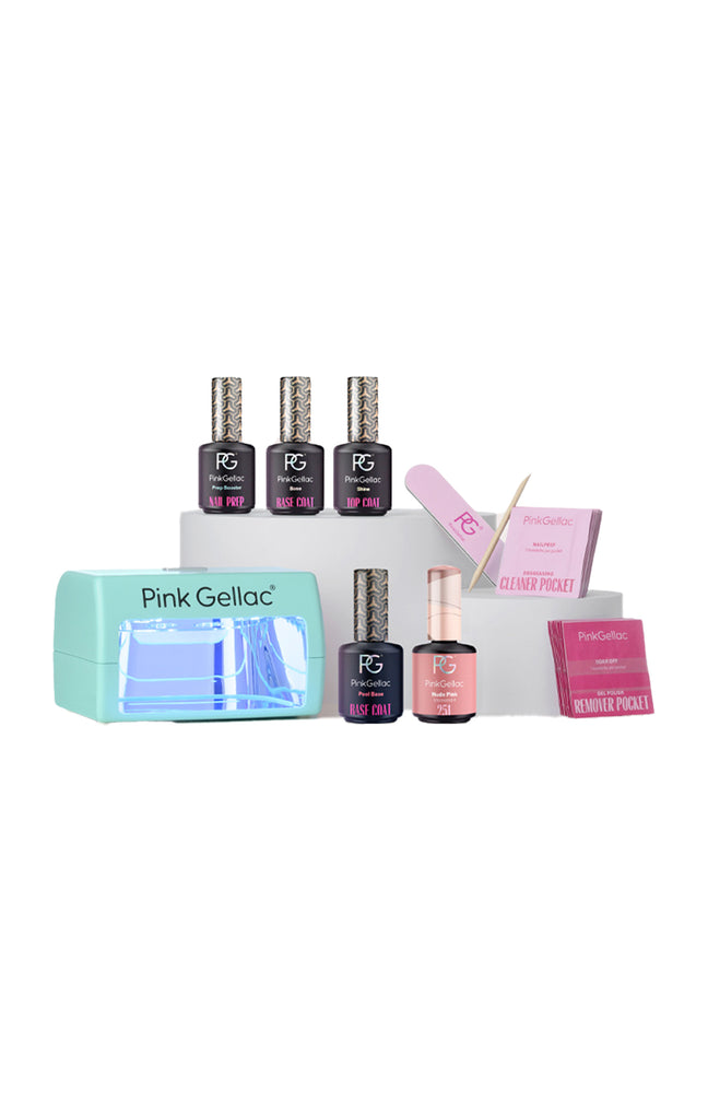 Kit de manucure gel - Menthe - 7 pièces