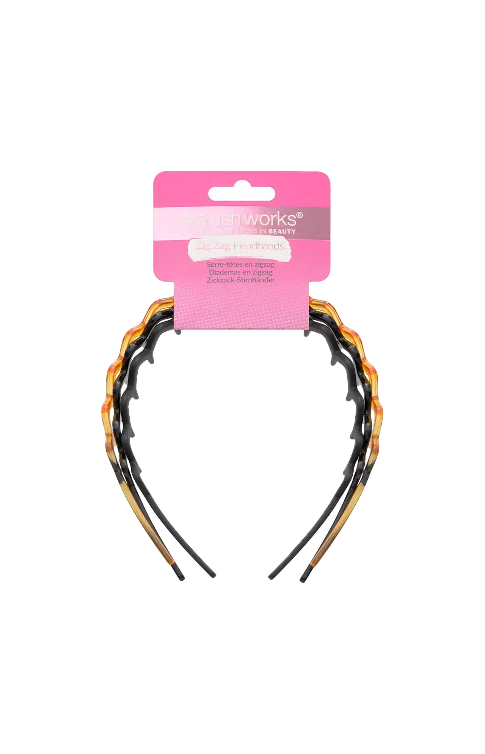 Serre-têtes Zig Zag - Noir & marron - 3 unités