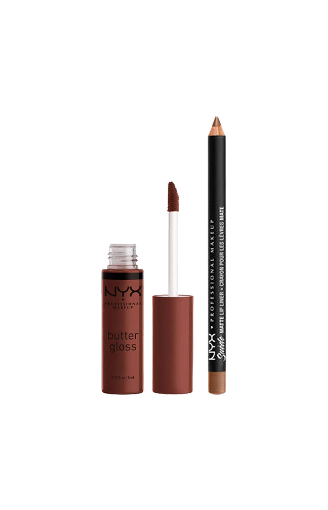 Gloss & crayon à lèvres - Brownie Drip & Sandstorm