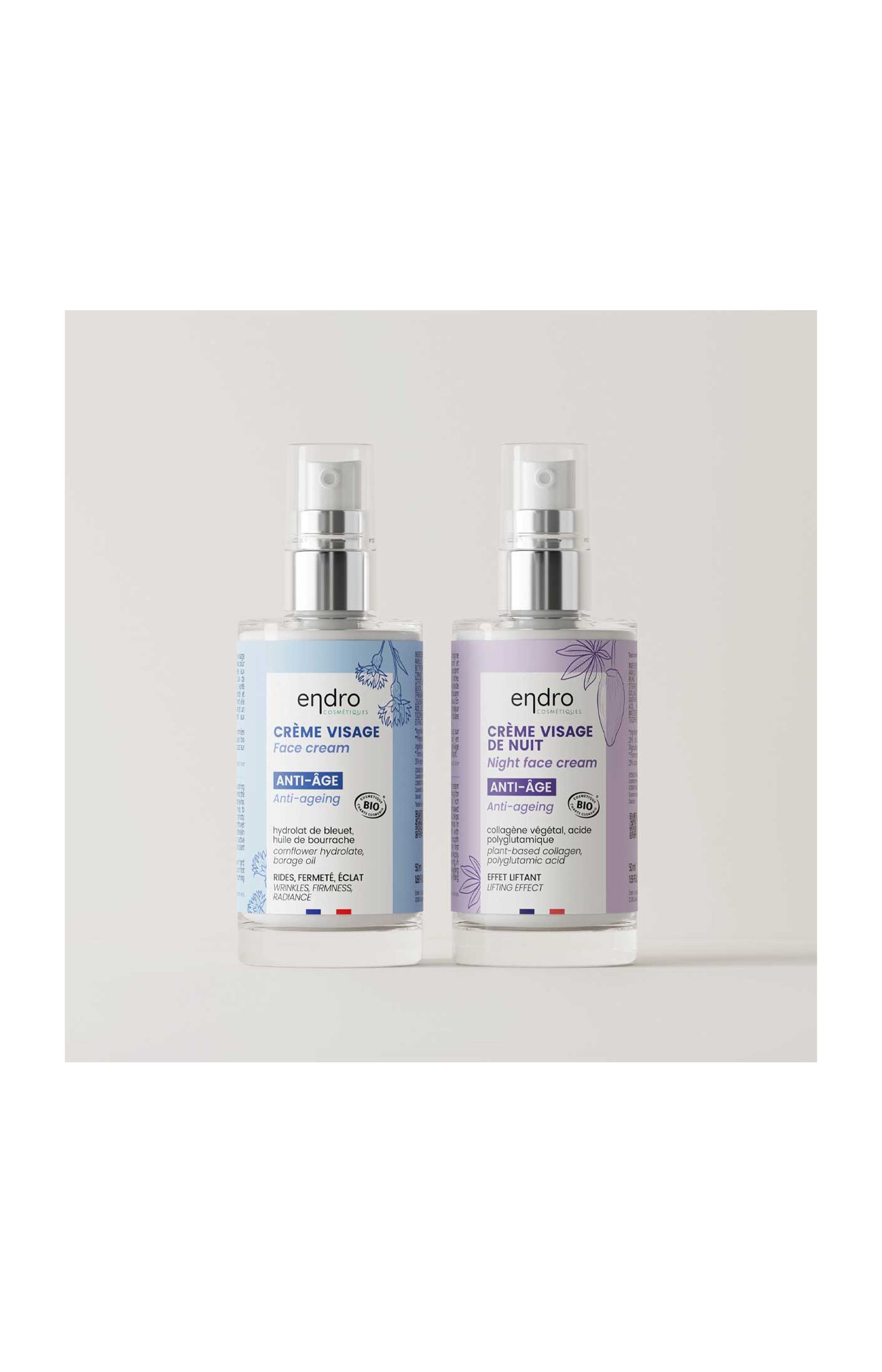 Crèmes anti-âge jour & nuit - Visage - 2 x 50 ml