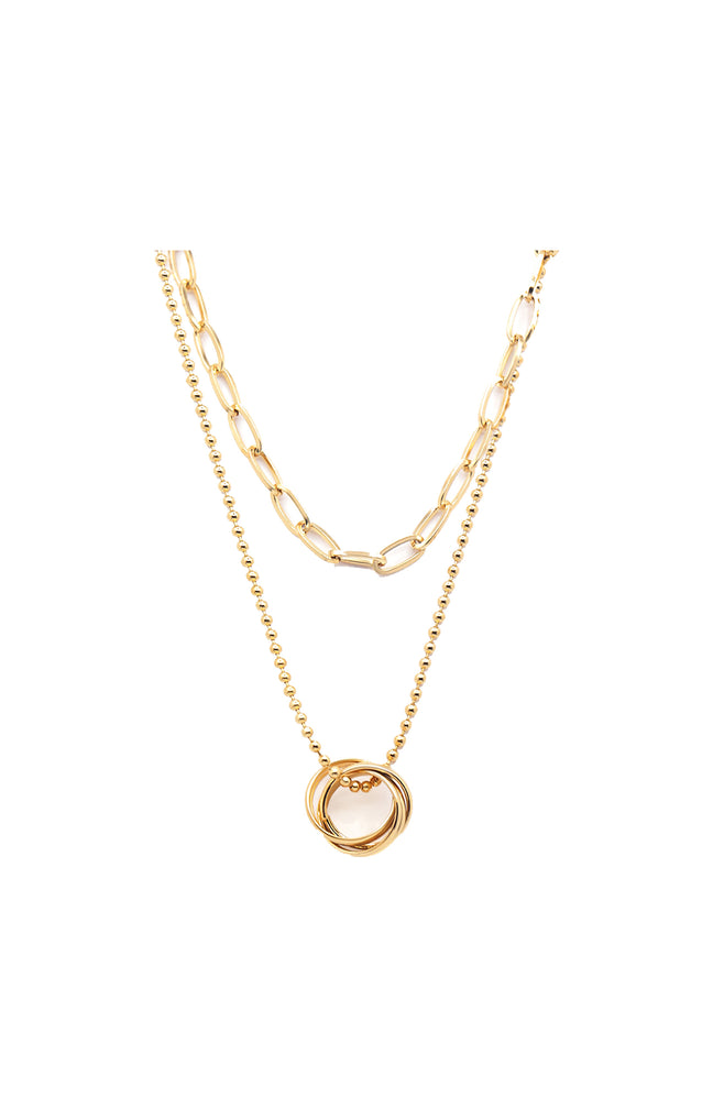 Collier Fiora - Acier inoxydable - Doré